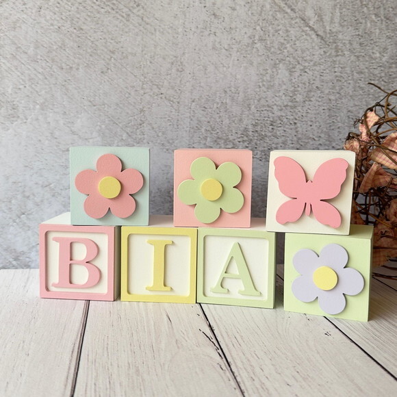 Tons Pastel Cubos 6x6cm Ts- Decoração Bebê