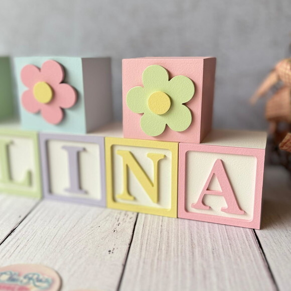 Tons Pastel Cubos 6x6cm Ts- Decoração Bebê