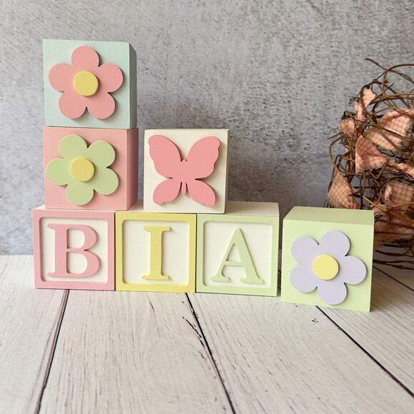 Tons Pastel Cubos 6x6cm Ts- Decoração Bebê