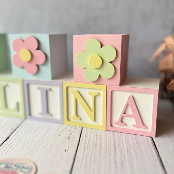 Tons Pastel Cubos 6x6cm Ts- Decoração Bebê