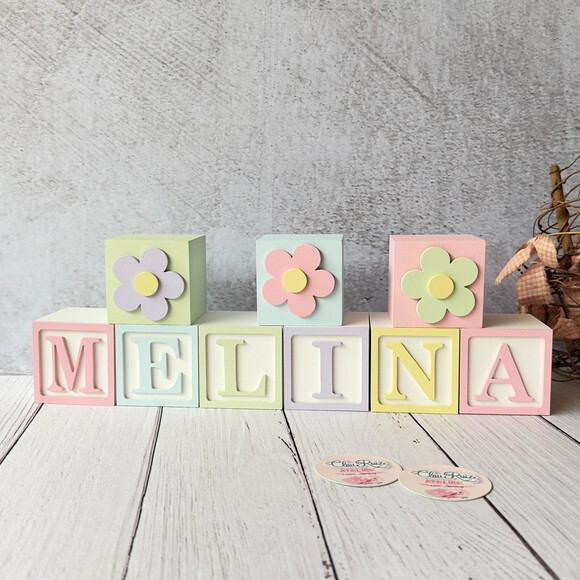 Tons Pastel Cubos 6x6cm Ts- Decoração Bebê