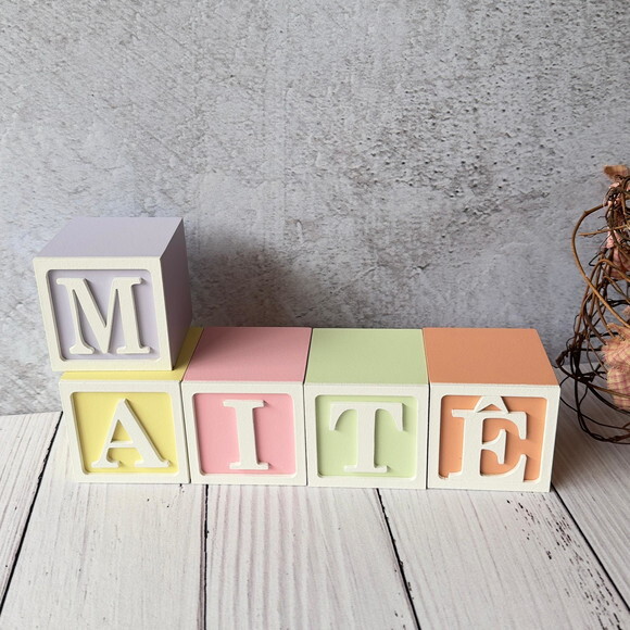 Tons Pastel Cubos 6x6cm Ts- Decoração Bebê
