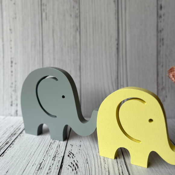 Trio de Elefantes de Mesa Decoração Bebê