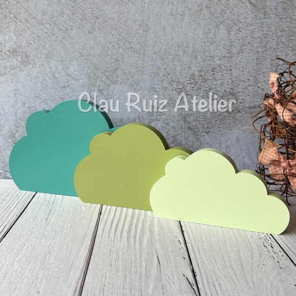 Trio de Nuvens - Decoração Bebê