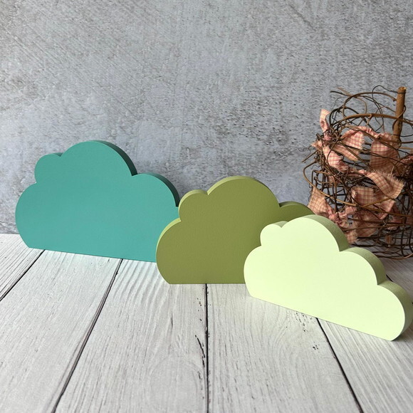 Trio de Nuvens - Decoração Bebê