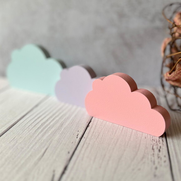 Trio de Nuvens Pastel - Decoração Bebê