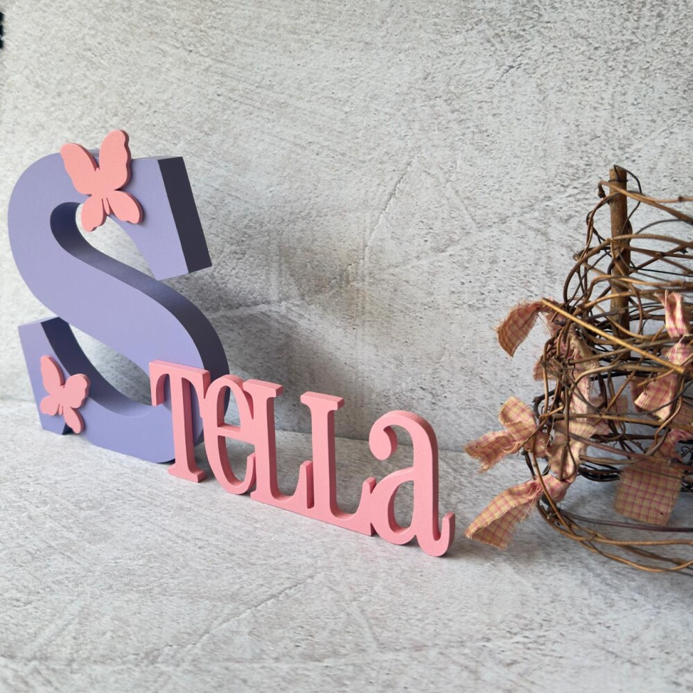 Nome em MDF Personalizado para Quarto de Bebê - Letras Decorativ