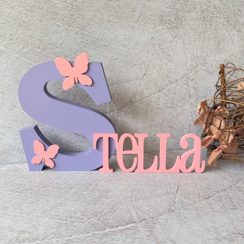 Nome em MDF Personalizado para Quarto de Bebê - Letras Decorativ