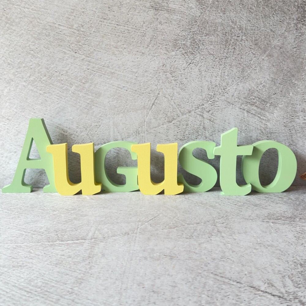 Letras Bastão Decorativas em MDF 13 cm – Ideais para Nichos e 