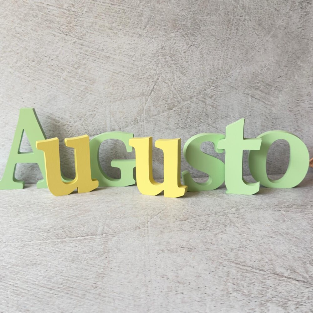 Letras Bastão Decorativas em MDF 13 cm – Ideais para Nichos e 