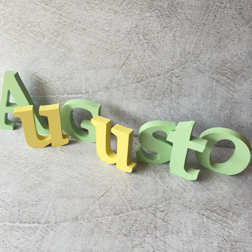 Letras Bastão Decorativas em MDF 13 cm – Ideais para Nichos e 