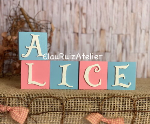 Alice no País das Maravilhas 6x6cm Cubos