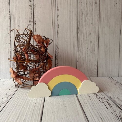 Arco Íris de Mesa 4 Faixas Decoração Bebê