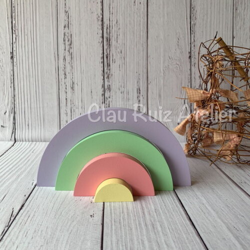 Arco Íris de Mesa 4 Faixas Decoração Bebê