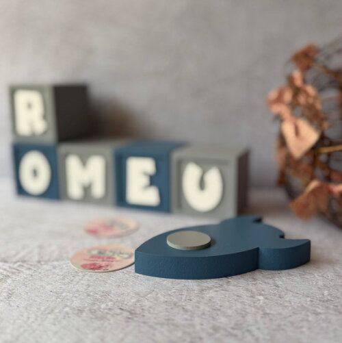 Astronauta- Cubos 6x6cm + Foguete Decoração Bebê