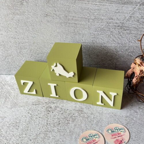 Aviãozinho - Cubos 6x6cm Decoração Bebê
