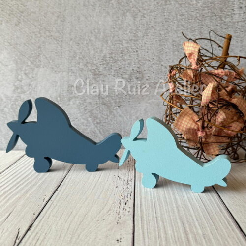 Aviãozinho de mdf Dupla- Decoração Bebê