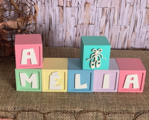 Bailarina - Candy Colors - Cubos 6x6cm Ts