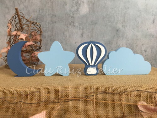 Balão Baby + Lua + Estrela + Nuvem