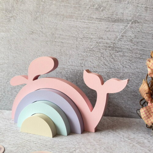 Baleia - Arco Íris de Mesa Decoração Bebê