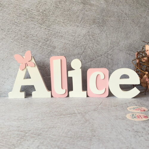 Blocos Nome Borboleta Decoração de Quarto de Bebê e Infantil