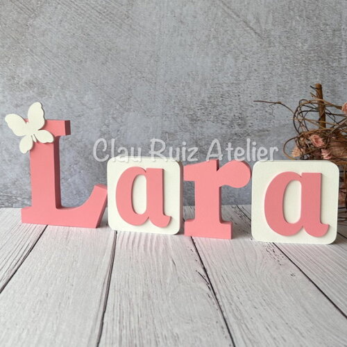 Blocos Nome Borboleta Decoração de Quarto de Bebê e Infantil