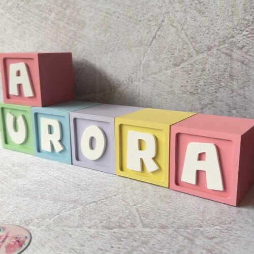 Candy Colors - Cubos 6x6 Decoração Bebê - Cubos Ts