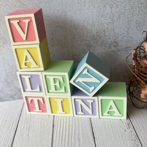 Candy Colors - Cubos 6x6 Decoração Bebê - Cubos Ts