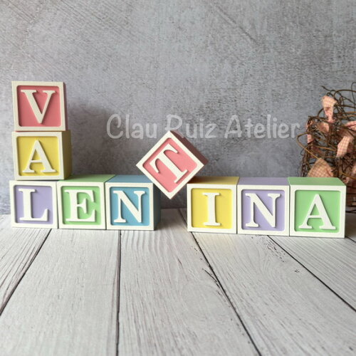 Candy Colors - Cubos 6x6 Decoração Bebê - Cubos Ts