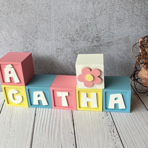 Candy Colors - Cubos 6x6 Decoração Bebê - Cubos Ts