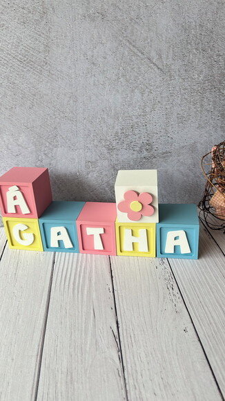 Candy Colors - Cubos 6x6 Decoração Bebê - Cubos Ts
