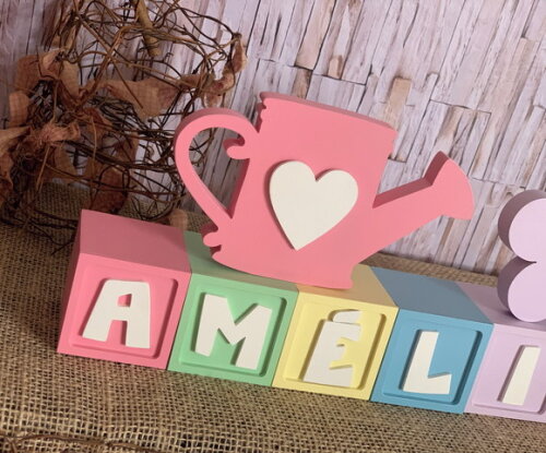 Candy Colors - Cubos 6x6cm + Regador + Flor