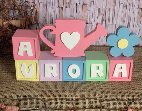 Candy Colors - Cubos 6x6cm + Regador + Flor