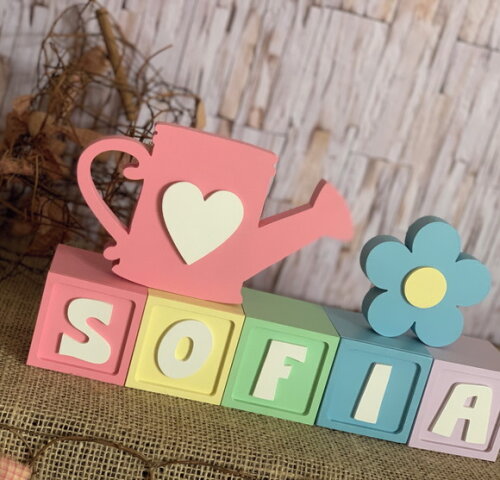 Candy Colors - Cubos 6x6cm + Regador + Flor
