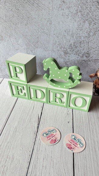 Candy Colors - Cubos 6x6cm Cavalinho de Balanço