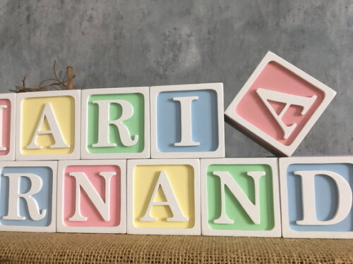 Candy Colors - Cubos 6x6cm Decoração Bebê