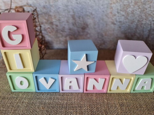 CANDY COLORS - Cubos 6x6cm ESTRELA CORAÇÃO