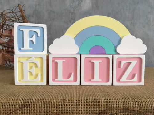 CANDY COLORS - Cubos 6x6cm TS + ARCO ÍRIS