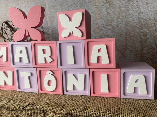 Candy Colors - Cubos 6x6cm Ts + Borboleta