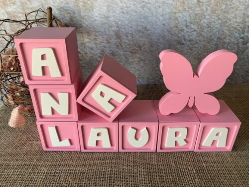 Candy Colors - Cubos 6x6cm Ts + Borboleta