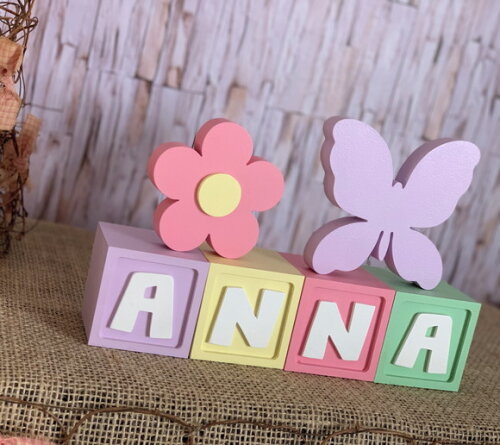 Candy Colors - Cubos 6x6cm Ts + Borboleta +flor