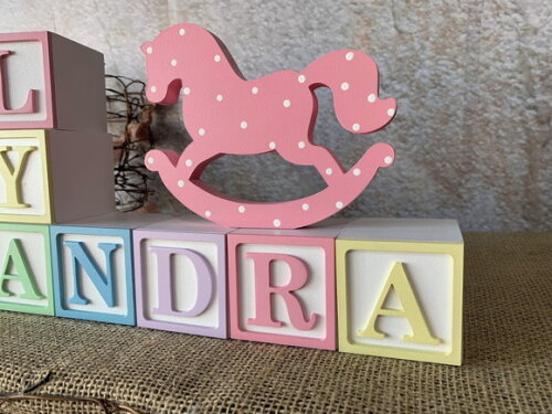 Candy Colors - Cubos 6x6cm Ts + Cavalinho De Balanço