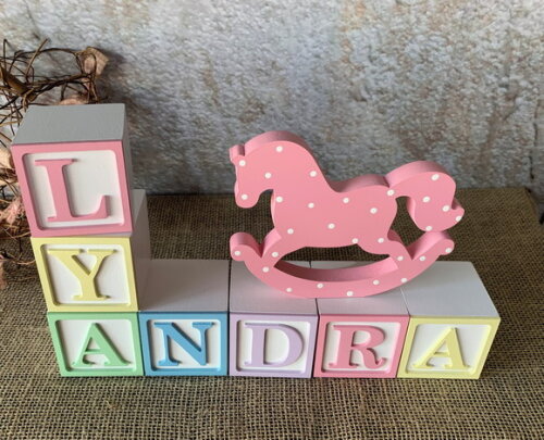 Candy Colors - Cubos 6x6cm Ts + Cavalinho De Balanço