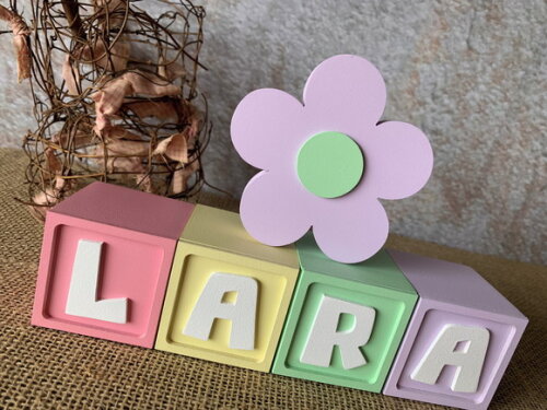 Candy Colors - Cubos 6x6cm Ts + Flor