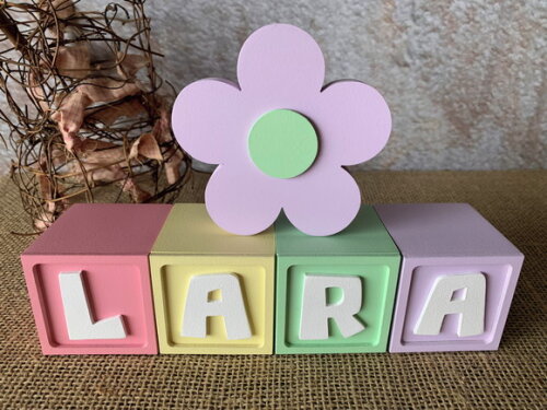 Candy Colors - Cubos 6x6cm Ts + Flor