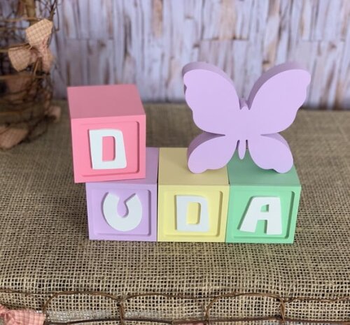Candy Colors - Cubos 6x6cm Ts +borboleta