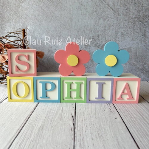 Candy Colors - Cubos 6x6cm Ts+ Dupla de Flor