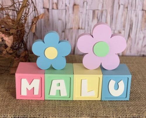 Candy Colors - Cubos 6x6cm Ts+ Dupla de Flor