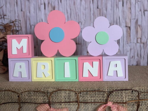 Candy Colors - Cubos 6x6cm Ts+ Dupla de Flor