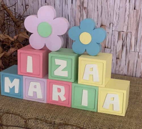 Candy Colors - Cubos 6x6cm Ts+ Dupla de Flor